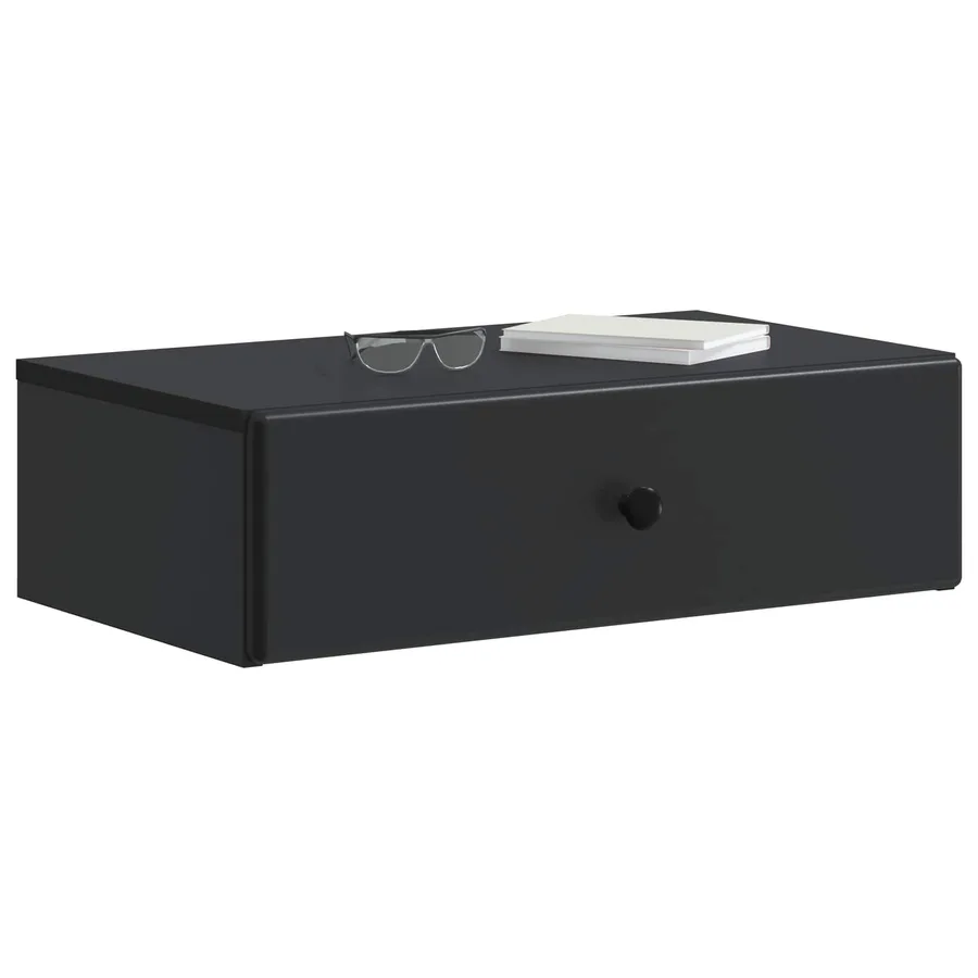 Table d'appoint murale Noir 59 x 34,5 x 17 cm Bois d'ingénierie - 3