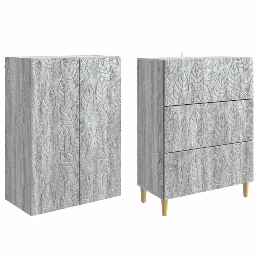Ensemble de Meubles 2 pcs Sonoma gris 66 x 34,5 x 90 cm - 4