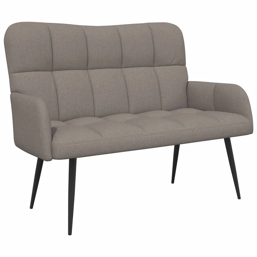 Sofa 2 places Taupe 115 x 61 x 87 cm Tissu - 2