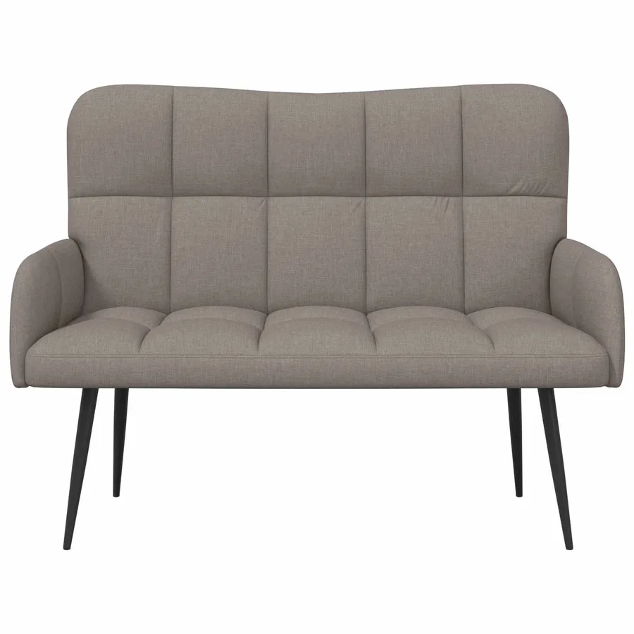 Sofa 2 places Taupe 115 x 61 x 87 cm Tissu - 4