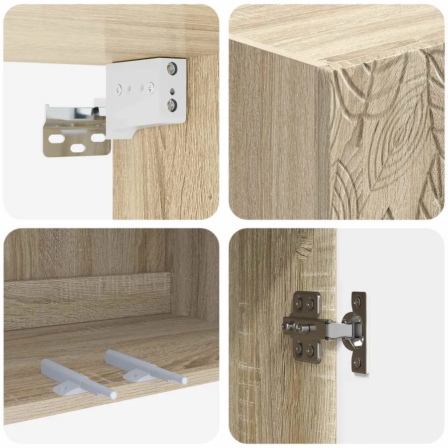 Ensemble de Meubles 2 pcs Bois d'ingénierie - 8