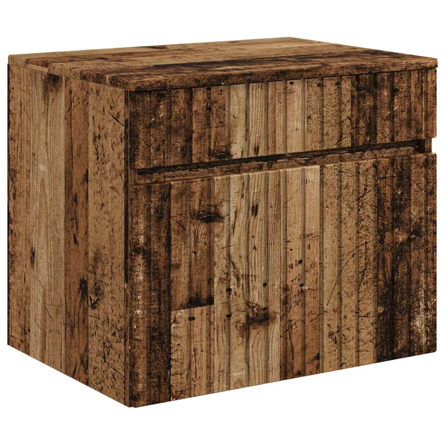 Ensemble d'armoire de salle de bain 4 pcs Bois ancien - 6