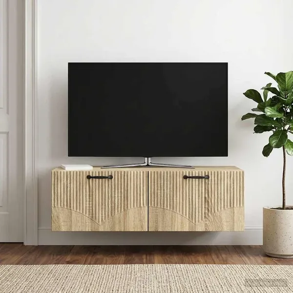 Meuble TV mural Chêne Sonoma 98 x 41 x 30 cm Bois d'ingénierie