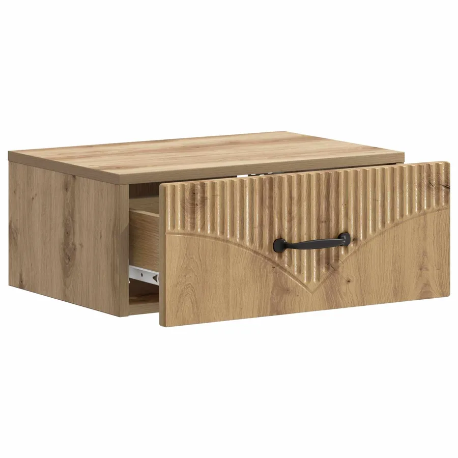 Cabinet de chevet mural 2 pc Chêne artisanal 49 x 34,5 x 20 cm - 6