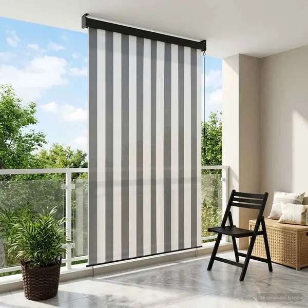 Store enrouleur Anthracite et blanc 160 x 250 cm