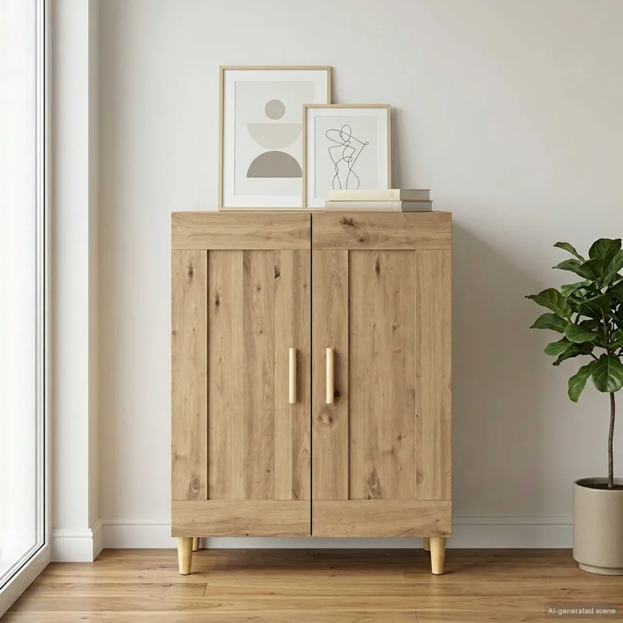 Buffet Chêne artisanal 69,5 x 34 x 90 cm Bois d'ingénierie