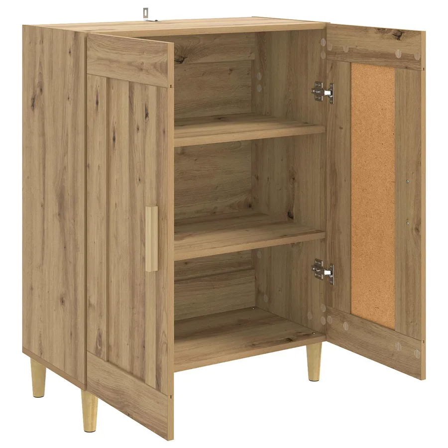 Buffet Chêne artisanal 69,5 x 34 x 90 cm Bois d'ingénierie - 5