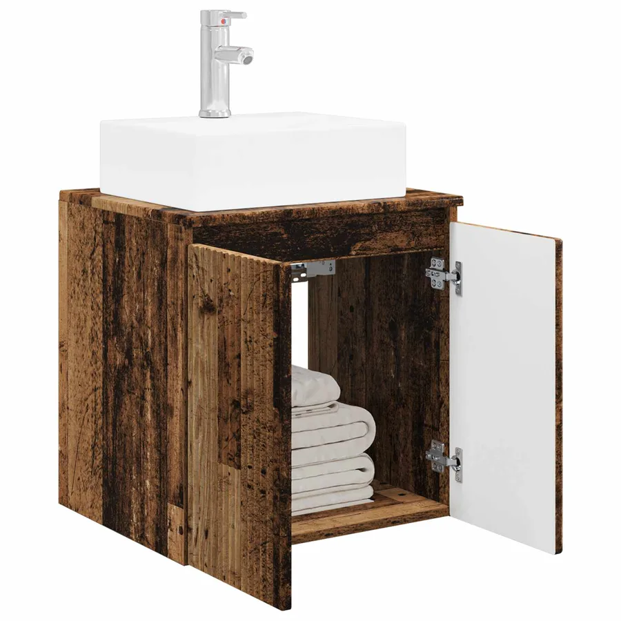 Vanité de lavabo mural Bois ancien 49,5 x 41 x 62,5 cm - 3
