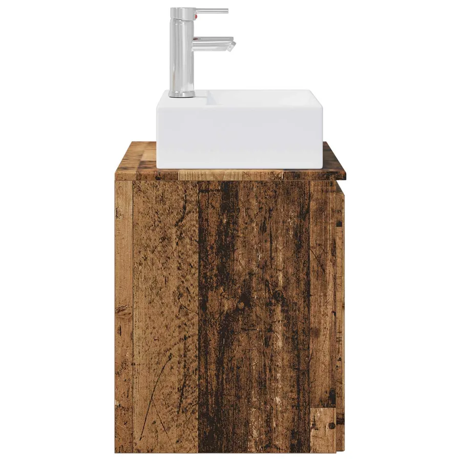 Vanité de lavabo mural Bois ancien 49,5 x 41 x 62,5 cm - 4
