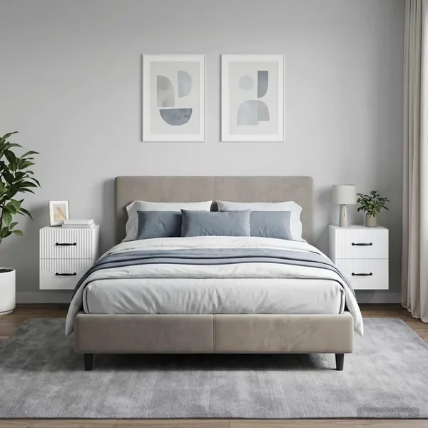 Cabinet de chevet mural 2 pcs Blanc 34,5 x 33 x 40 cm