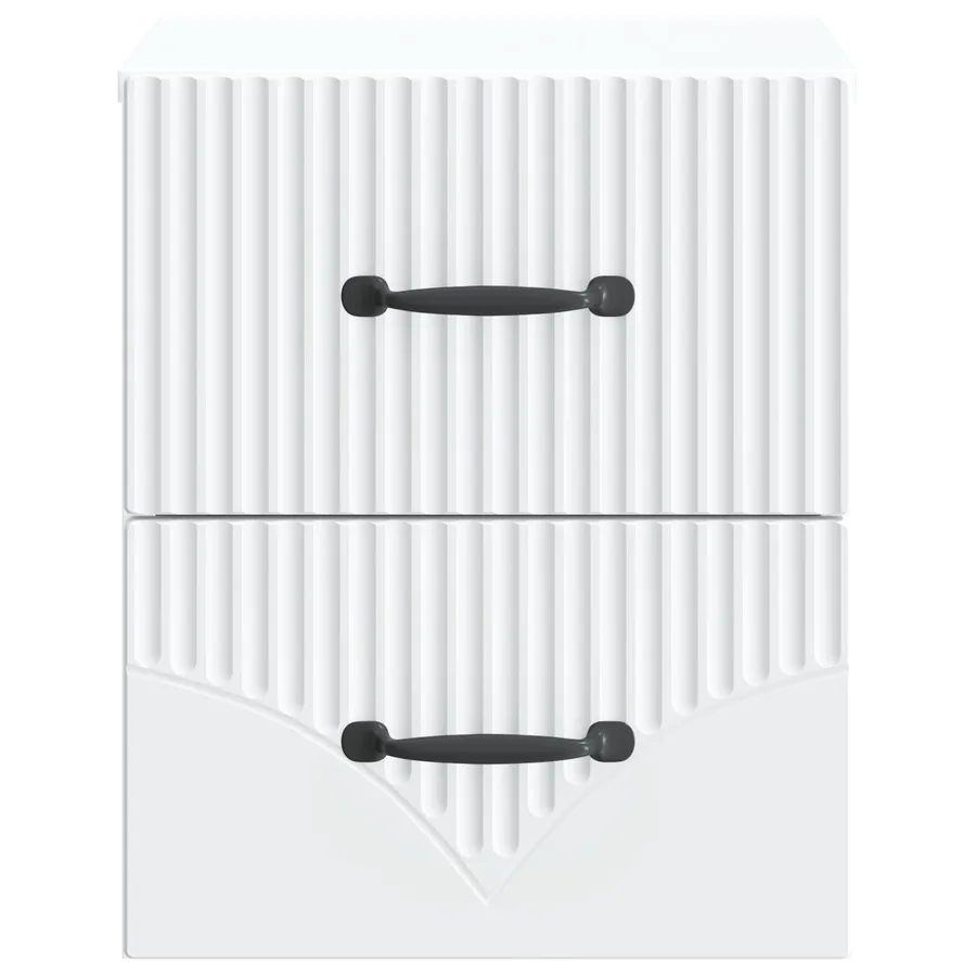 Cabinet de chevet mural 2 pcs Blanc 34,5 x 33 x 40 cm - 7
