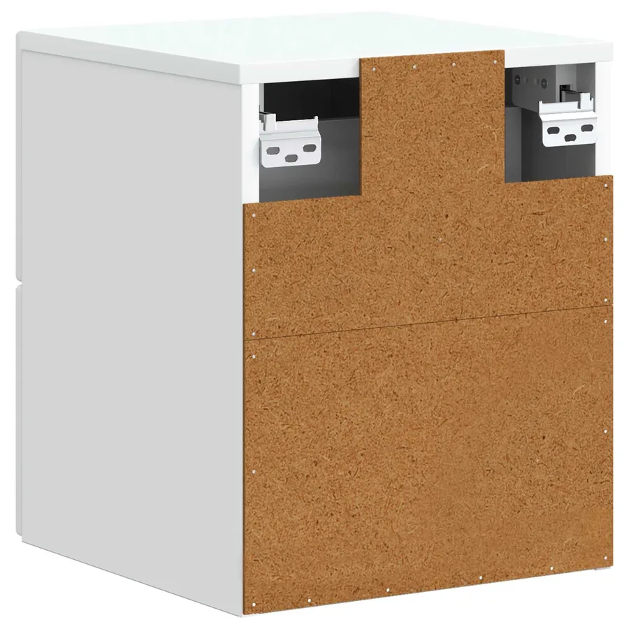 Cabinet de chevet mural 2 pcs Blanc 34,5 x 33 x 40 cm - 9