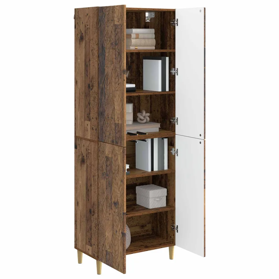 Ensemble de Meubles 2 pcs Bois ancien Bois d'ingénierie - 3