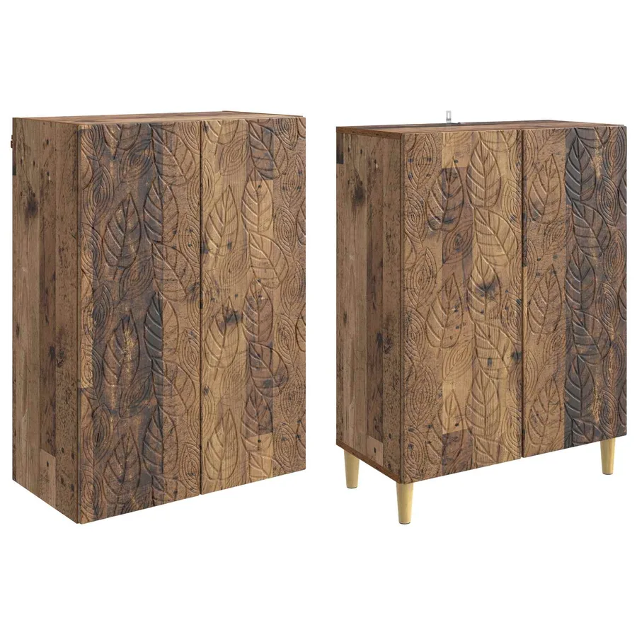 Ensemble de Meubles 2 pcs Bois ancien Bois d'ingénierie - 4