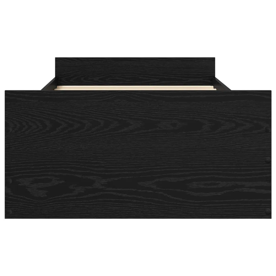 Cadre de lit avec rangement avec tiroir Chêne noir 80 x 200 cm - 3