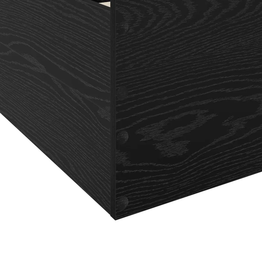 Cadre de lit avec rangement avec tiroir Chêne noir 80 x 200 cm - 5