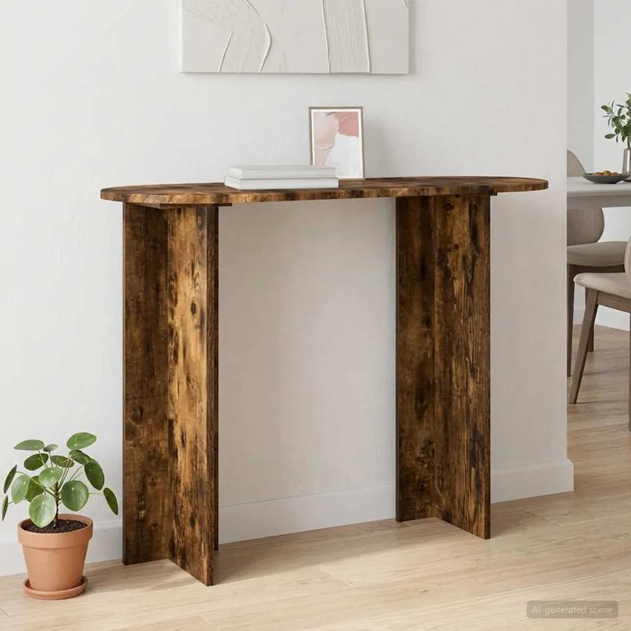 Table console Chêne fumé 100 x 39,5 x 75 cm Bois d'ingénierie