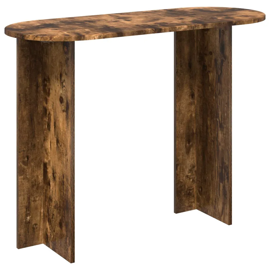 Table console Chêne fumé 100 x 39,5 x 75 cm Bois d'ingénierie - 2