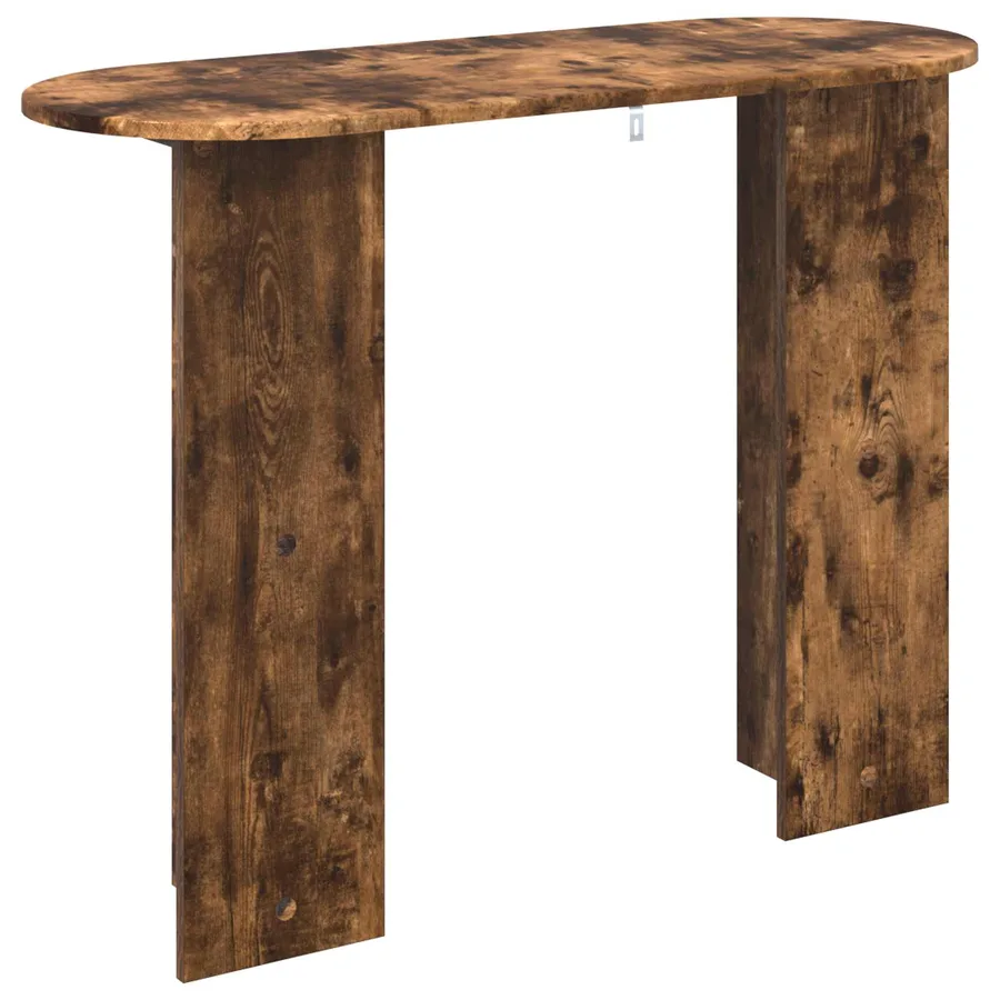 Table console Chêne fumé 100 x 39,5 x 75 cm Bois d'ingénierie - 7