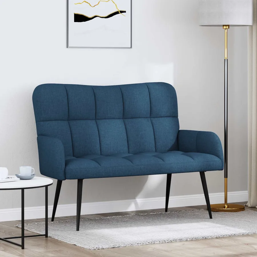 Sofa 2 places Bleu 115 x 61 x 87 cm Tissu