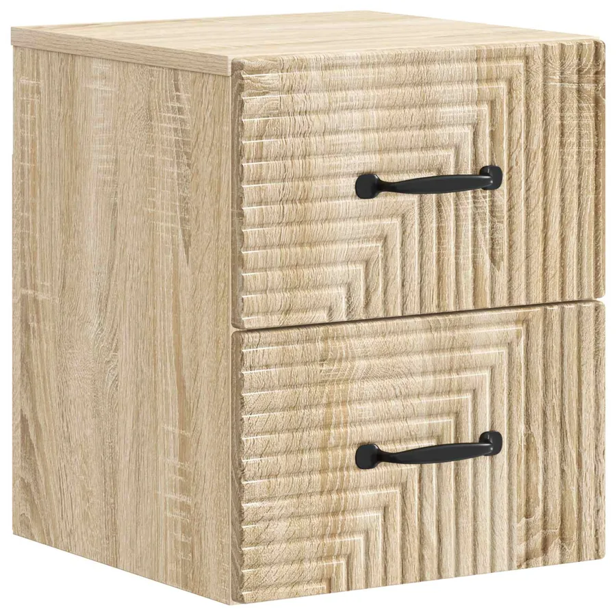 Cabinet de chevet mural Chêne Sonoma 34,5 x 33 x 40 cm - 2