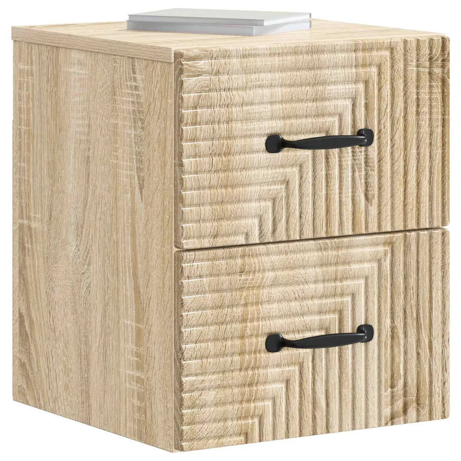 Cabinet de chevet mural Chêne Sonoma 34,5 x 33 x 40 cm - 3