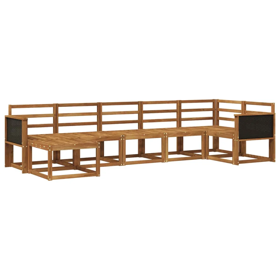 Ensemble de canapés d'extérieur 7 pcs Naturel - 2