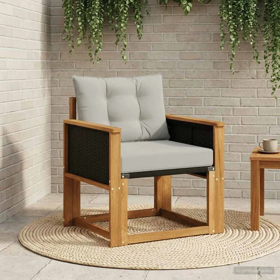 Sofa de milieu extérieur Bois d'Acacia Massif Naturel