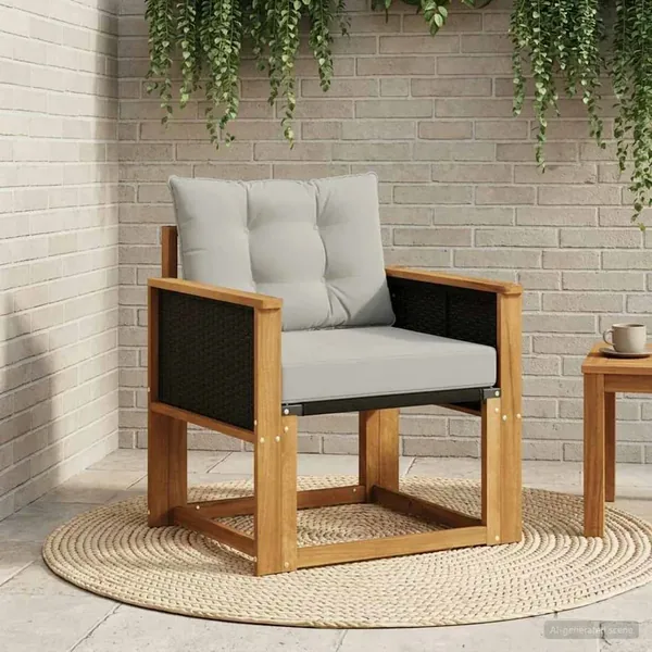 Sofa de milieu extérieur Bois d'Acacia Massif Naturel