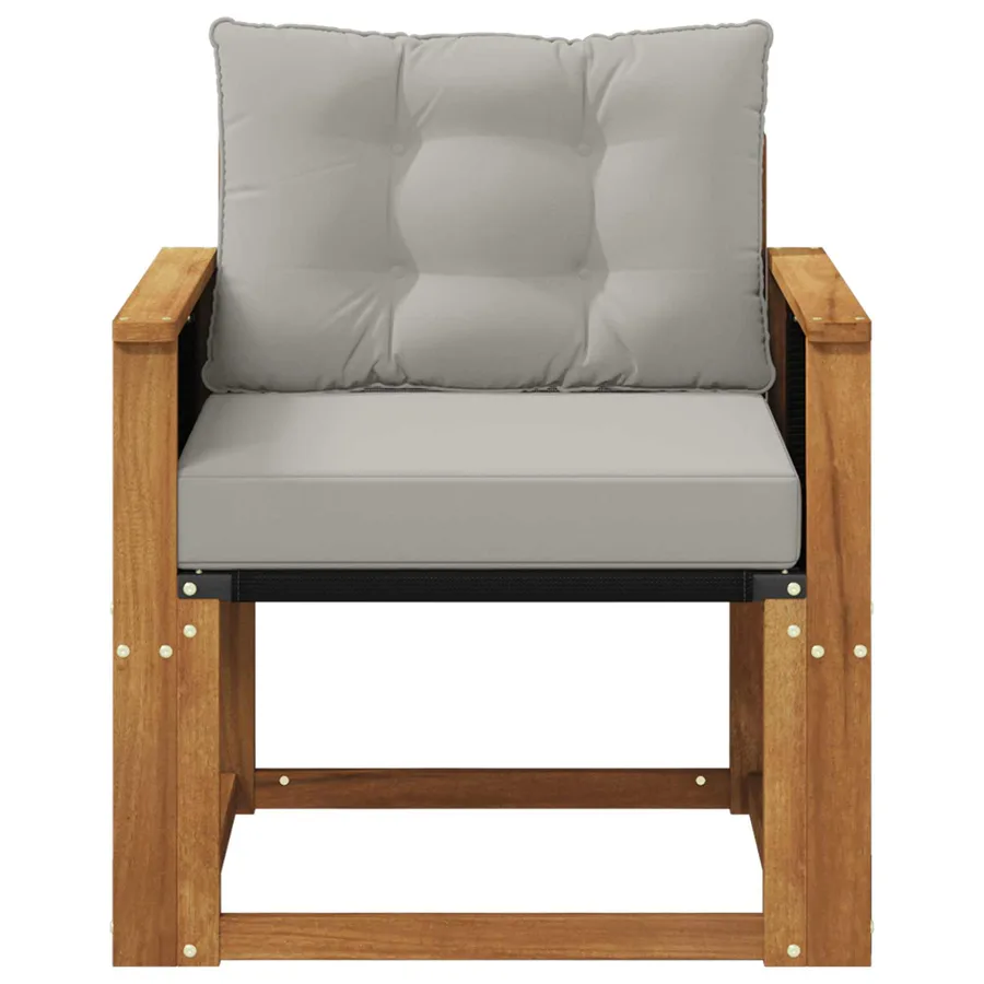 Sofa de milieu extérieur Bois d'Acacia Massif Naturel - 5