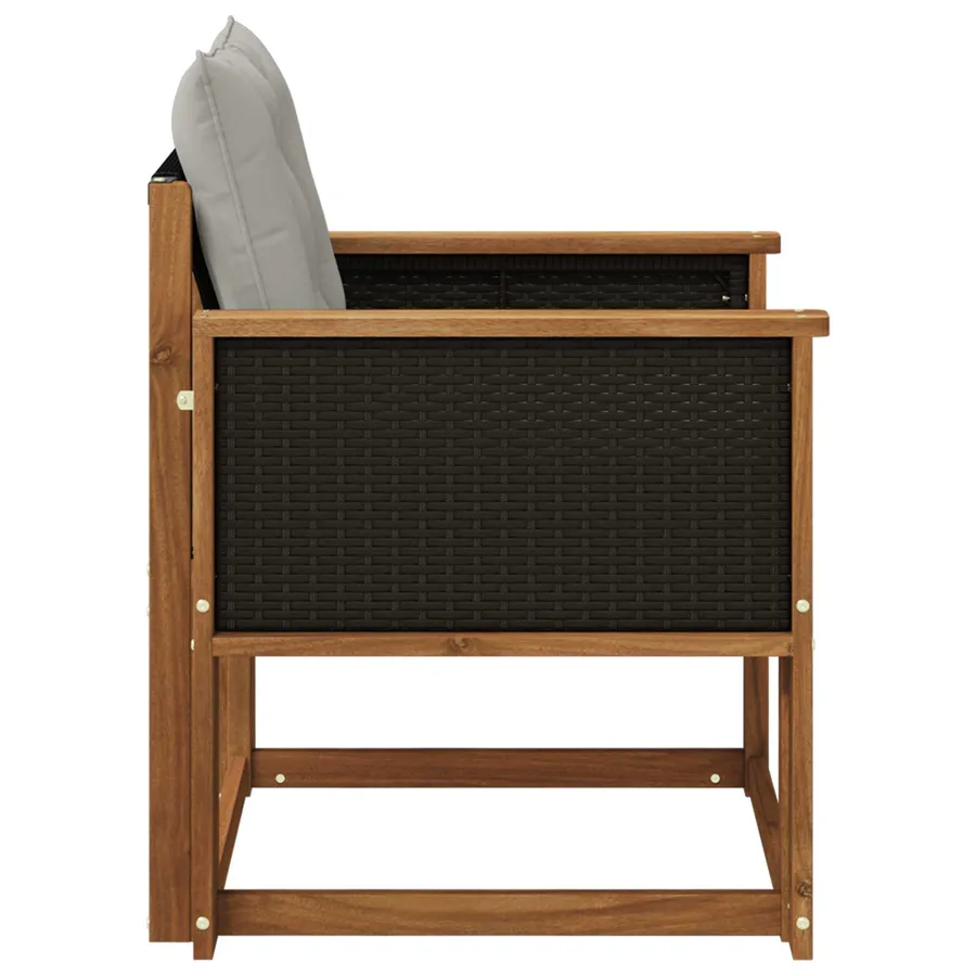 Sofa de milieu extérieur Bois d'Acacia Massif Naturel - 6