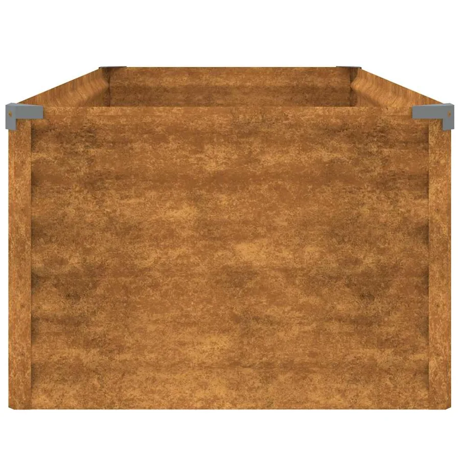 Jardinière surélevée 100x50x36 cm Acier Corten - 5
