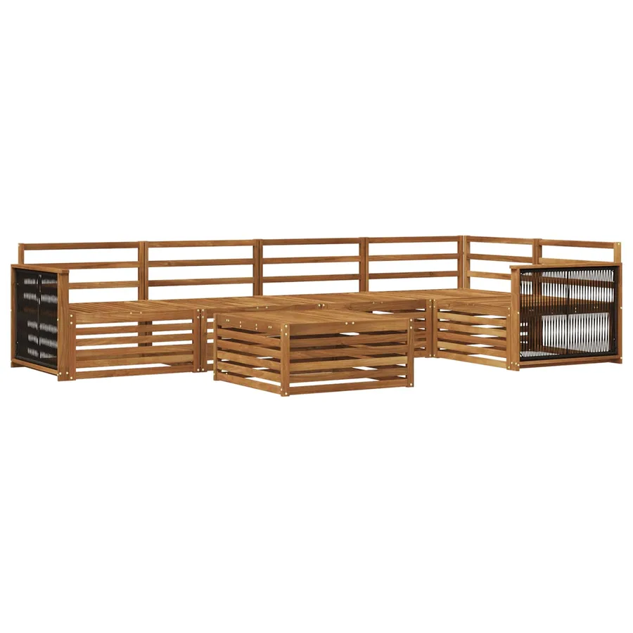 Ensemble de canapés d'extérieur 6 pcs Naturel - 2