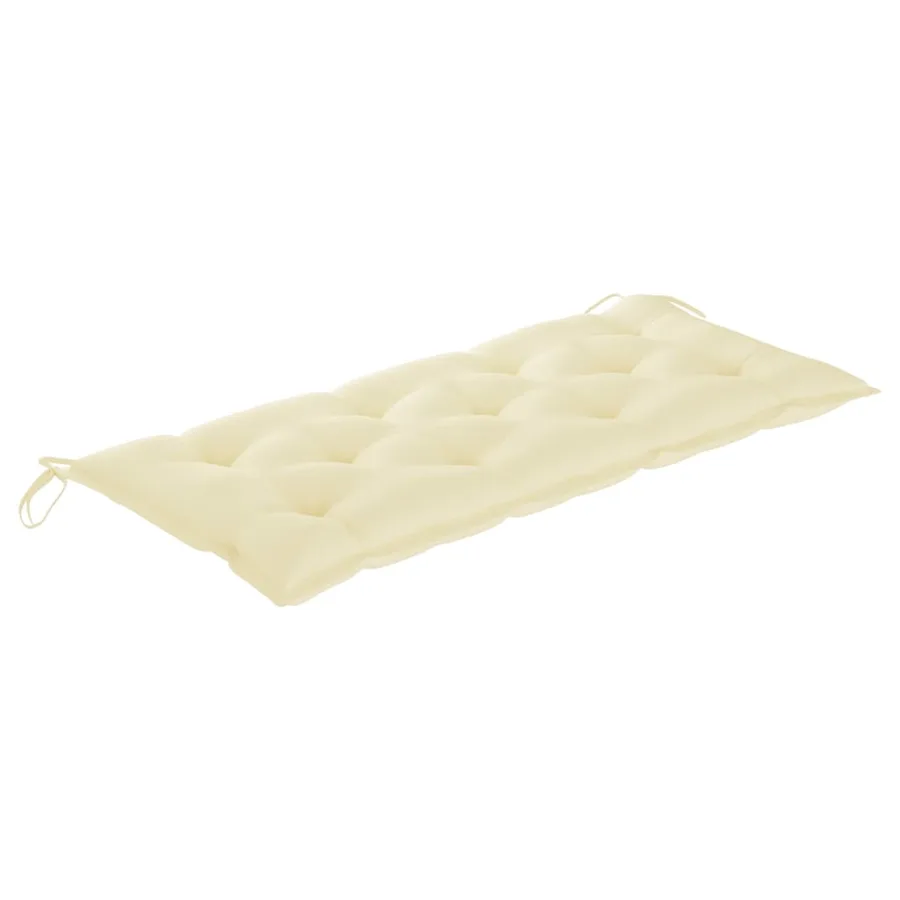 Banc de jardin pliable avec coussin 118 cm Bambou - 5
