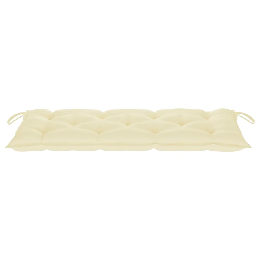 Banc de jardin pliable avec coussin 118 cm Bambou - 6