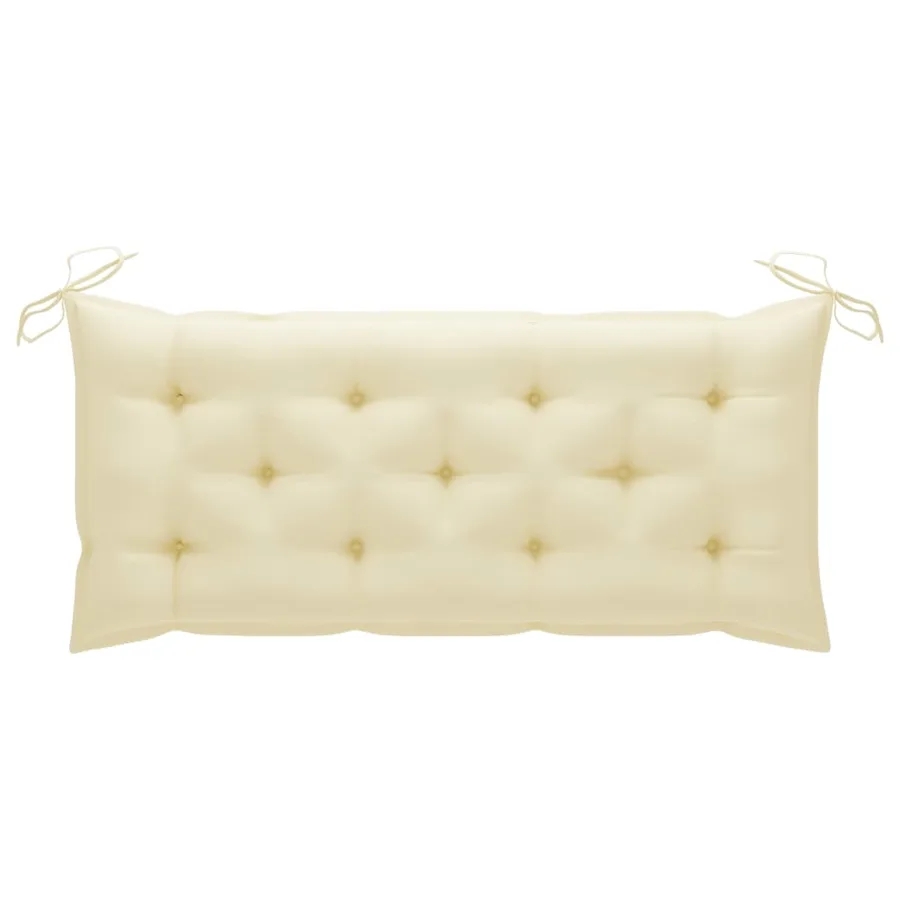 Banc de jardin pliable avec coussin 118 cm Bambou - 7