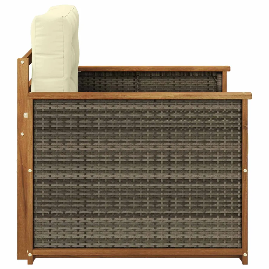 Sofa de milieu extérieur Bois d'Acacia Massif Naturel - 4