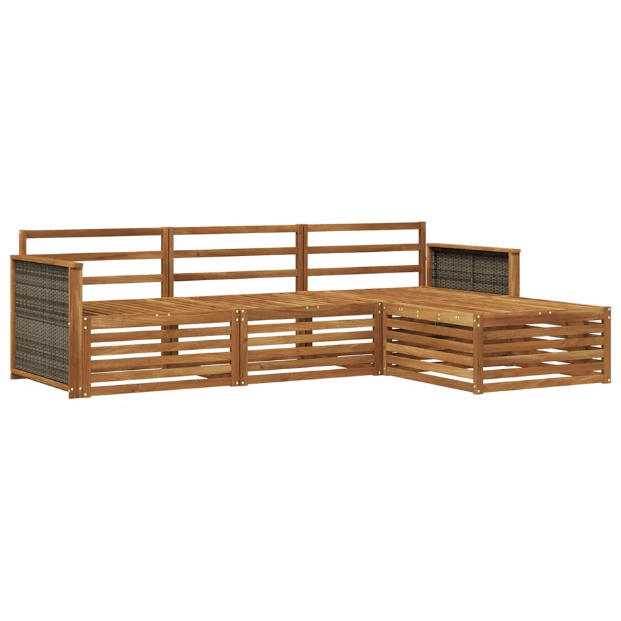 Ensemble de canapés d'extérieur Naturel 249,5 x 162,5 x 73 cm - 2