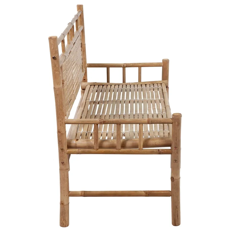 Banc de jardin avec coussin 120 cm Bambou - 4