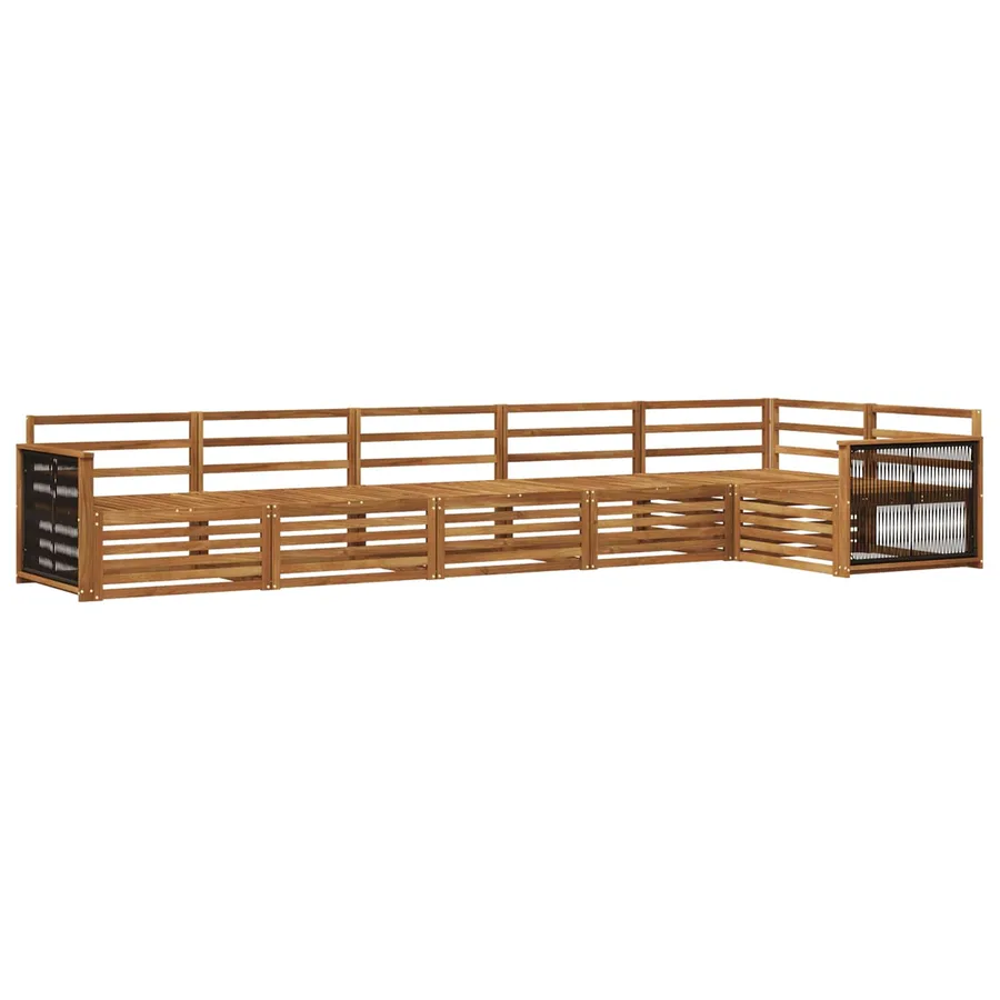 Ensemble de canapés d'extérieur 6 pcs Naturel - 2