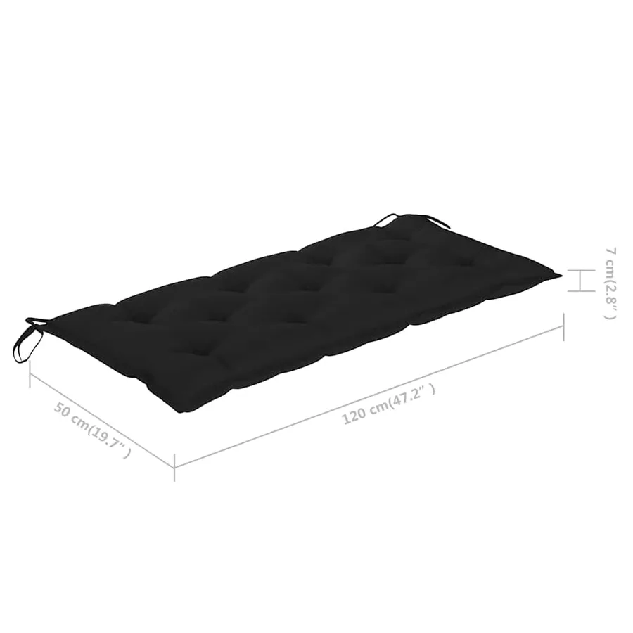 Banc de jardin avec coussin 120 cm Bambou - 11