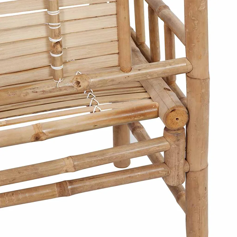 Banc de jardin avec coussin 120 cm Bambou - 5