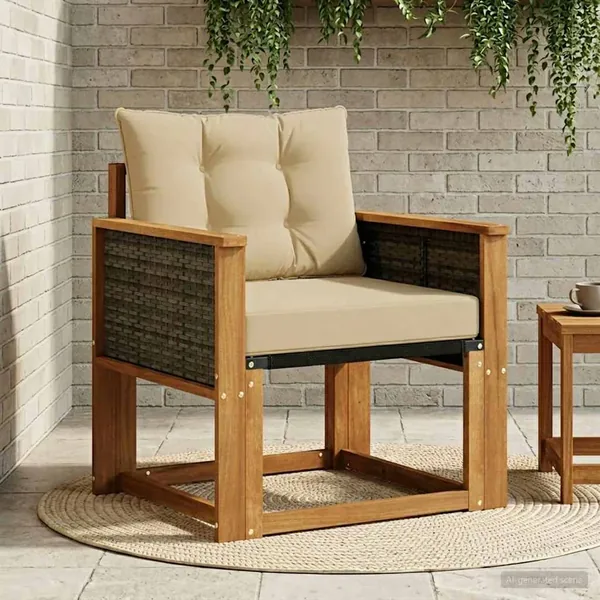 Sofa de milieu extérieur Bois d'Acacia Massif Naturel