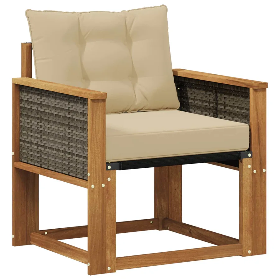 Sofa de milieu extérieur Bois d'Acacia Massif Naturel - 2
