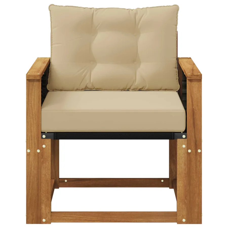 Sofa de milieu extérieur Bois d'Acacia Massif Naturel - 5