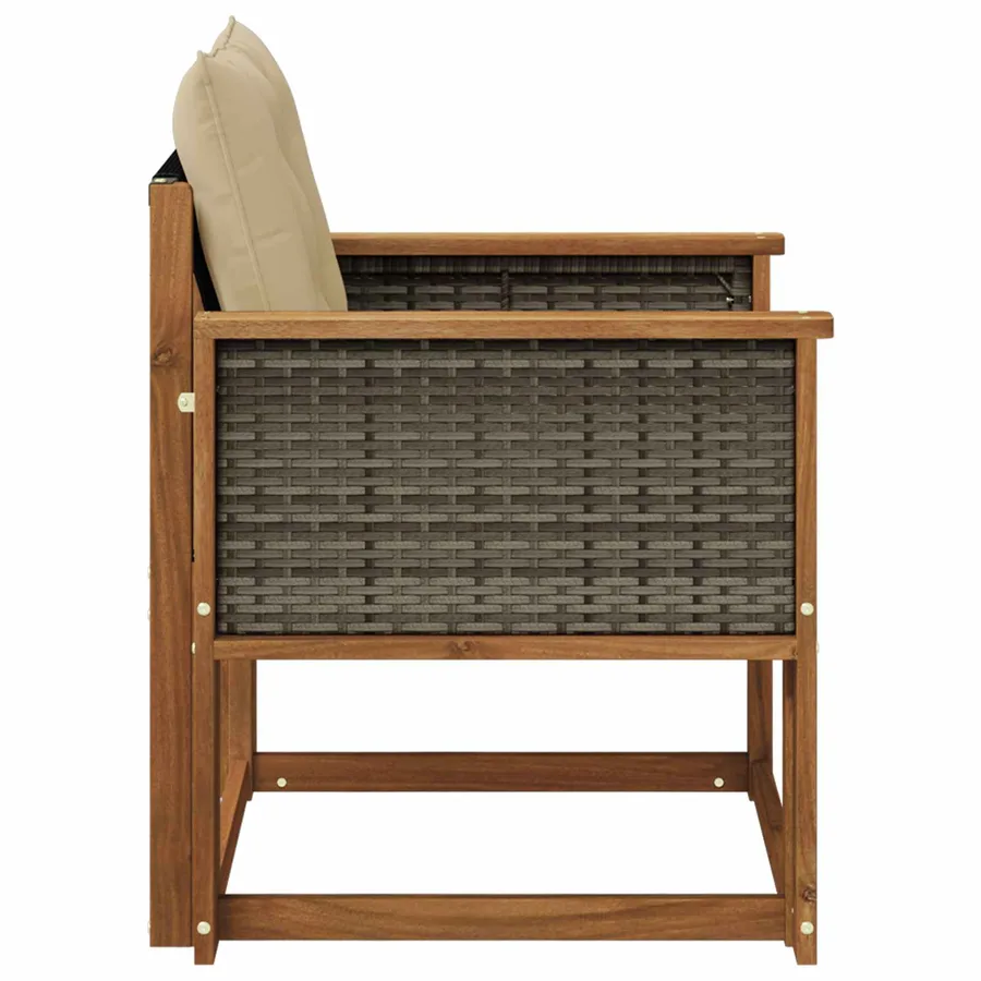 Sofa de milieu extérieur Bois d'Acacia Massif Naturel - 6