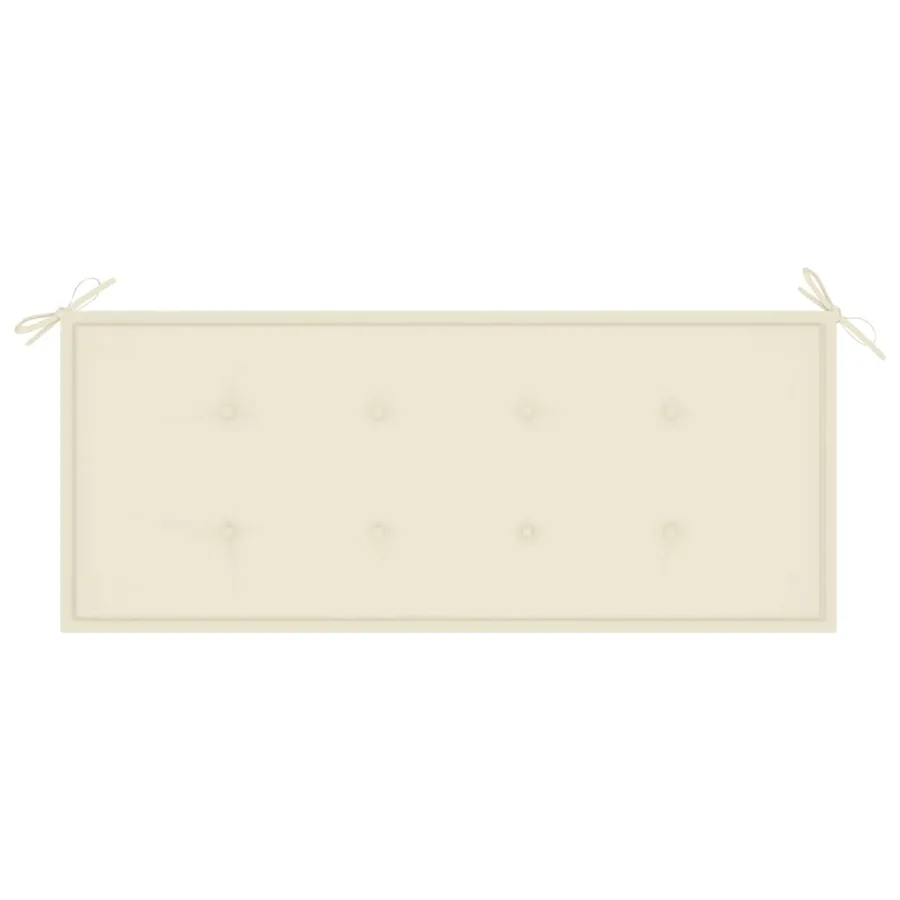 Banc de jardin pliable avec coussin 118 cm Bambou - 6