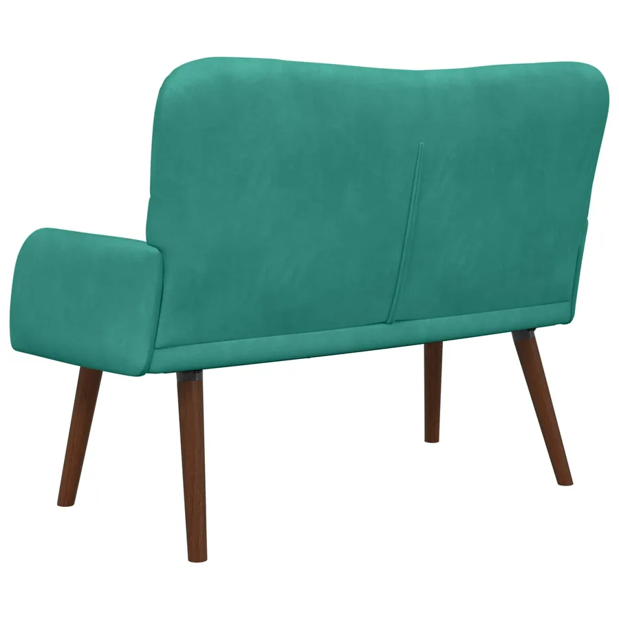 Sofa 2 places Turquoise 115 x 61 x 87 cm Velours - 6