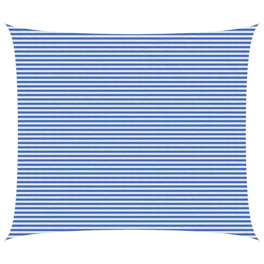 Voile d'ombre Bleu et Blanc 6 x 7 m HDPE
