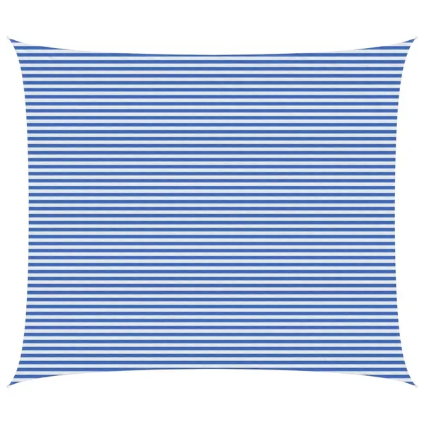 Voile d'ombre Bleu et Blanc 6 x 7 m HDPE